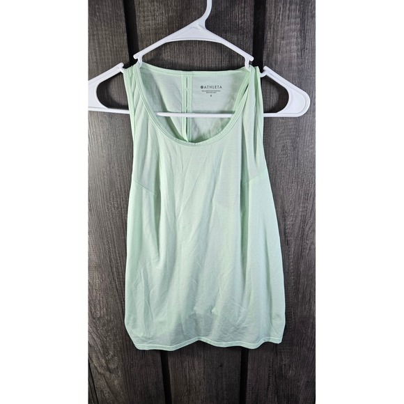 Athleta Tops - Athleta Light Green Tank Top Tie Back Twist Sport Athletic Size S
